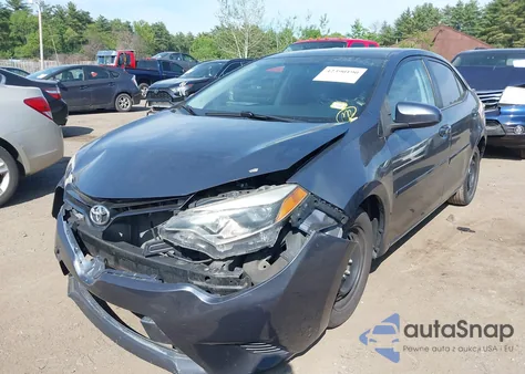 2016 Toyota Corolla Le z USA, uszkodzony, nr VIN 5YFBURHE3GP564887